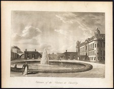 Antique Print-CHATEAU ENTRANCE-CHANTILLY-FRANCE-Thornton-Bryant-1806 picture