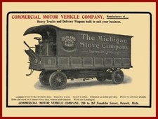 1905 Michigan Stove Co. Truck, Detroit New Metal Sign: Large Size - 12 x 16