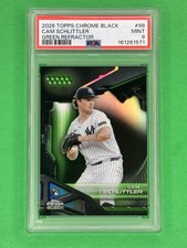 RARE: Topps Chrome Black 2026 Cam Schlittler Yankees RC Green  /99 PSA 9 Pop 2 picture