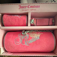 Juicy Couture Pink Women’s Accessory Set w/ Embroidered Logo & Chain Accents picture