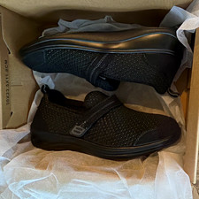 Orthofeet Spark Women's Black Mesh Slip-On Walking Comfort Shoes 8 B picture