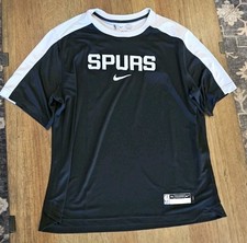 Nike San Antonio Spurs Authentic Short Sleeve Shooting Shirt Dri-Fit Black XXL-T picture