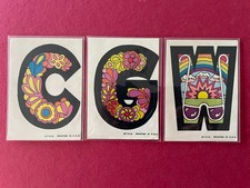 1968 Topps - Love Initials Sticker Letter - C / G / W - 3.5 x 2.5 inches picture