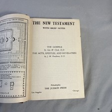 Vintage 1949 The New Testament with Brief Notes Judson Press Hardcover Clark picture