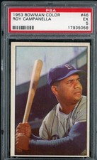 1953 Bowman Color Roy Campanella #46 PSA 5 EX Vibrant Sharp + So CLEAN - WOW picture