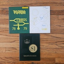 VINTAGE 1979-1981 TOTEM JUNIOR HIGH SCHOOL THUNDERBIRDS YEARBOOKS, KENT WA. picture