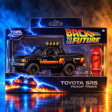 JADA 1:24 1985 TOYOTA SR5 PICKUP BACK TO THE FUTURE  + SKATEBOARD. New In Box picture