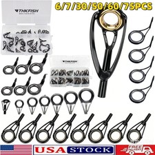 THKFISH Fishing Rod Tip Repair Kit, Ceramic Guide Replacement Set with Box New picture