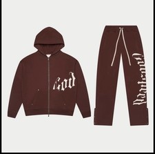 Godspeed New York OG LOGO SWEATSUIT V2 (BROWN/WHITE) (Medium) picture
