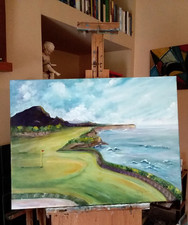 Kauai Golf Oil Painting Hawaii Original Large 18 x 24