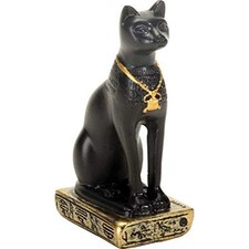 SUMMIT COLLECTION Egypt 3-Inch Egyptian Black Bastet Feline Cat Goddess Statue picture