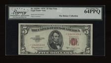 DBR 1953-C $5 Legal STAR Fr. 1535* Legacy 64 PPQ Serial *13415163A picture