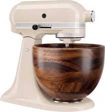 Premium Solid Walnut Wood Mixing Bowl, Compatible with Kitchenaid 4.5 & 5 QT Til picture