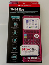 🔥NEW Texas Instruments TI-84 Evo Graphing Calculator Raspberry Metallic Sealed picture
