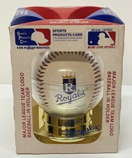Vtg 1988 Kansas City Royals Commemorative Baseball in Display Case w/Box Brett picture