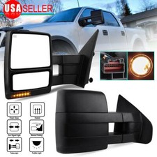 Pair Power Heated Tow Mirrors for 2007- 2014 Ford F150 F-150 Signal Puddle Light picture