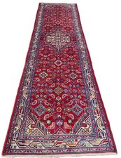 Genuine Hand Knotted Vintage Hamidoun Wool Area Rug 9.5 x 2.8 Ft picture