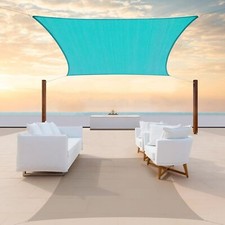 Colourtree Turquoise Custom Size Rectangle Sun Shade Sail Canopy Fabric Cover picture
