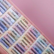 -laminated Bible Tabs, Bible Tabs for Women and Men, Reposition Large Print S... picture