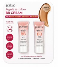 Purlisse Ageless Glow Serum BB Cream SPF 40 – Medium Warm | 2-Pack | 1.4 oz Each picture