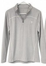 Coolibar Women's UPF 50+ Sun Protection Quarter-Zip Pullover - Light Gray picture