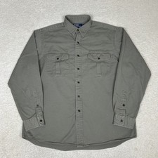Vintage Polo Ralph Lauren Shirt Mens Large Gray Ranger Safari Workshirt 90s picture