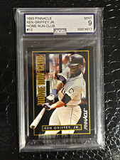 Pinnacle 1993 Home Run Club Ken Griffey Jr #13 AGS Mint 9 Graded Insert picture