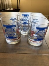Vintage Illinois Fighting Illini 1984 Rose Bowl Glasses Set of 3 Big Ten picture
