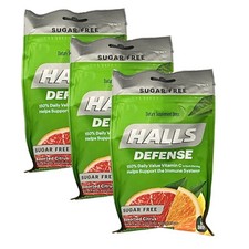 3X HALLS Relief Sugar Free Assorted Citrus Flavor Cough Drops 3 Bags 75 Total picture