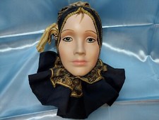 VINTAGE HANDMADE HAND PAINTED 3D PORCELAIN LADY FACE HANGING WALL DECORATION 12