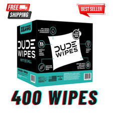 DUDE XL Flushable Wipes, Extra Large and MINT CHILL Wipes (400 ct.) Plant Based picture
