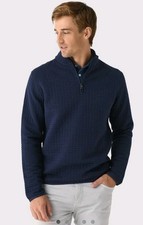 NWT LARGE Peter Millar Quad Quilted Crown 1/4 Zip Pullover MSRP $160 picture