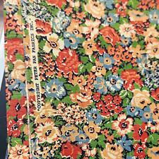 BTYard 70's vintage Calico Ditsy prairie floral print Peter pan fabric 100% cott picture