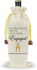 Wedding Wine Bag Engagement Gifts for New Couples, Mr and Mrs Marriage Wedding G picture