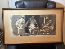 Howard Warshaw 1966 Signed Pen & Ink Triptych w/17 Signed Proofs picture