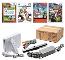 Authentic Wii Console System White + Pick Games, Controllers & Cords + US Seller picture