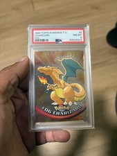 Topps 1999 Pokemon TV Charizard #6 Foil English PSA 8 Graded Card picture