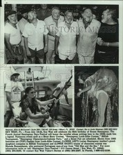 1984 Press Photo Guests honor Ernest Hemingway's 85th birthday at FL festival picture