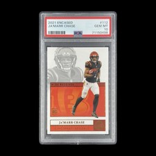 JA'MARR CHASE RARE PSA 10 GEM MT 2021 Panini Encased RC Rookie Card - Bengals picture