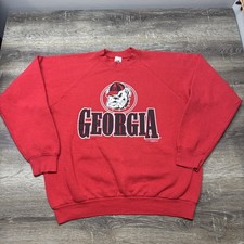 Vintage 80’s Georgia Bulldogs UGA Crewneck Sweatshirt XL (Fits Large) USA Made picture