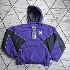 The Yard Men's Vintage Northwestern Wildcats Puffer Jacket Purple Sz:M NWT picture