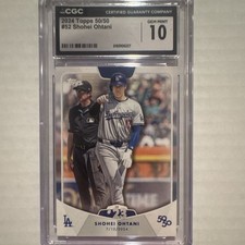 Topps 2024 Topps 50/50 Shohei Ohtani #52 Los Angeles Dodgers Graded picture