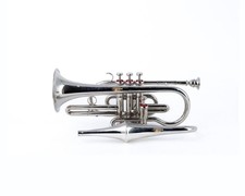 Echo Cornet Brass in Bb 4 Valve Brass FINISH with Case and Mouthpiece Band BRS picture