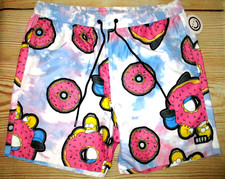 MENS NEFF THE SIMPSONS TIE DYE HOMER DONUTS SWIM BOARD SHORTS SIZE XL picture