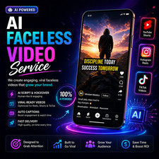 AI Faceless Video Service | 30–40 Sec Video | Shorts Reels TikTok | Script to Vi picture