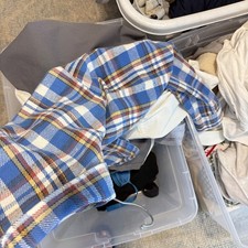 Vintage JC Penney Big Mac Flannel Shirt Mens M Blue Plaid USA Cotton picture