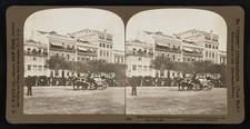 Lisbon Portugal 1907 Avenida da Liberdade Procession Stereoscopic Print picture