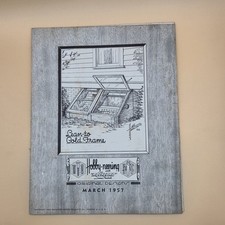 Vintage 1957 Hobby-neering Woodworking Plan Brochure Lean To Cold Frame Rockford picture