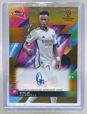 Vini Jr 2023 Topps Finest UEFA #A-VJ Gold Auto 16/50 picture