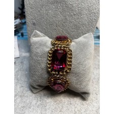 #66. Vintage Glam Gold Chunky Link Bracelet picture